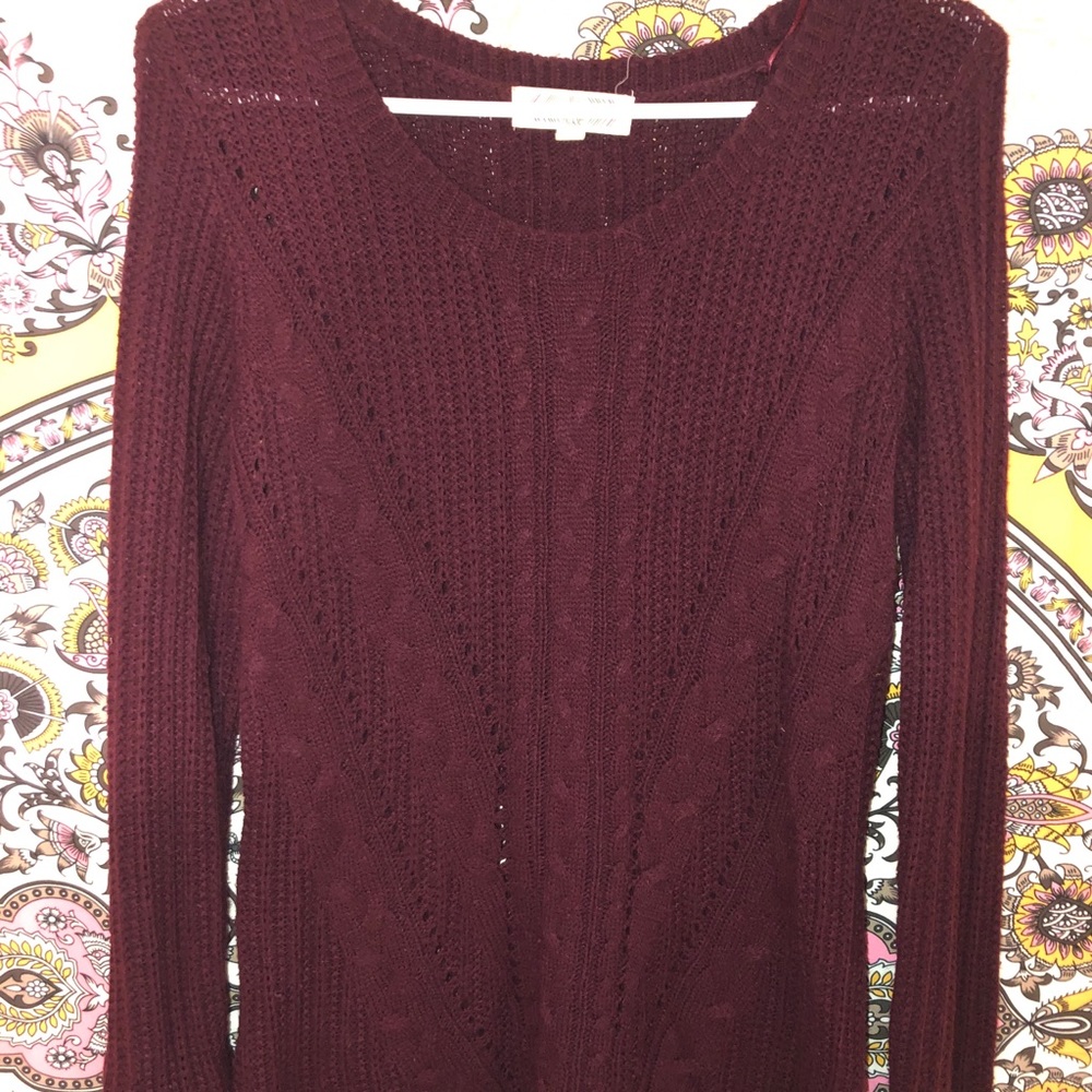 Pink Rose Knit Sweater